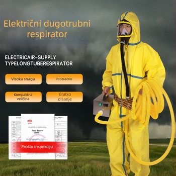 Respirator s napajanjem zraka i dugim crijevom za prskanje toksičnih plinova, latex – novi model