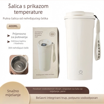 Električna čaša za miješanje, potpuno automatska, magnetska rotacija, prijenosna shaker čaša od nehrđajućeg čelika