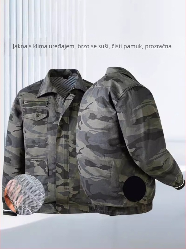 Novi poboljšani top s bočnim otvorima protiv opeklina, za hlađenje, ljetna radna odjeća za muškarce, tanak kroj