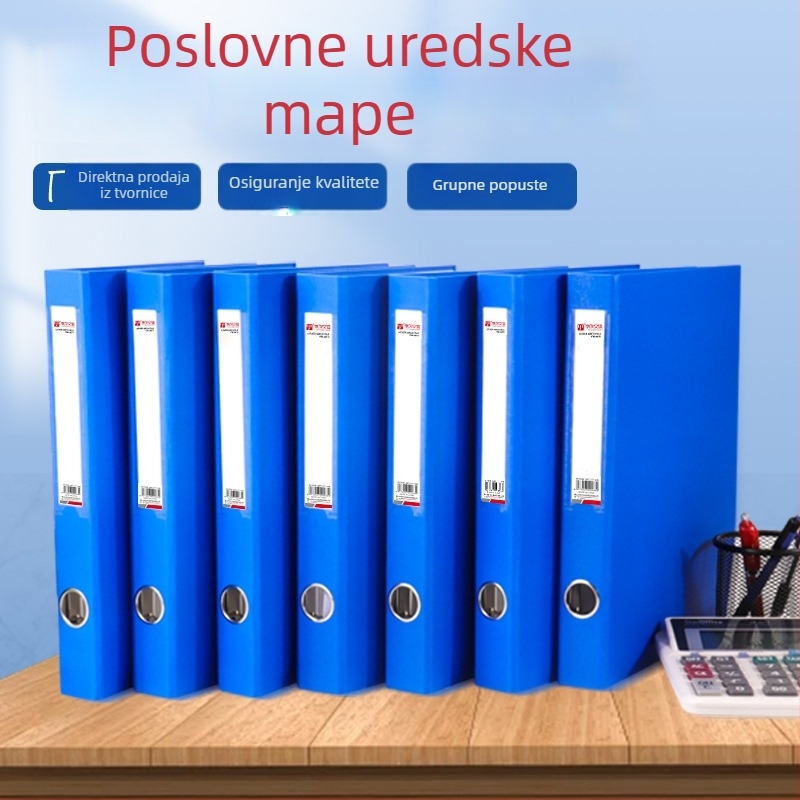 Plavi A4 brzi otpuštajući registrator s rupama 3 i 4, za dokumente, uredski pribor