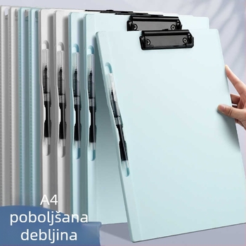 A4 debeli dokumentni folder s klipom, ploča za pisanje, držač olovke i klip za jelovnik