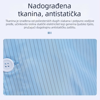 Plavi antistatni laboratorijski kaput za odrasle, unisex, plus veličine, zaštitno odijelo za elektroniku, laboratorije i preradu hrane