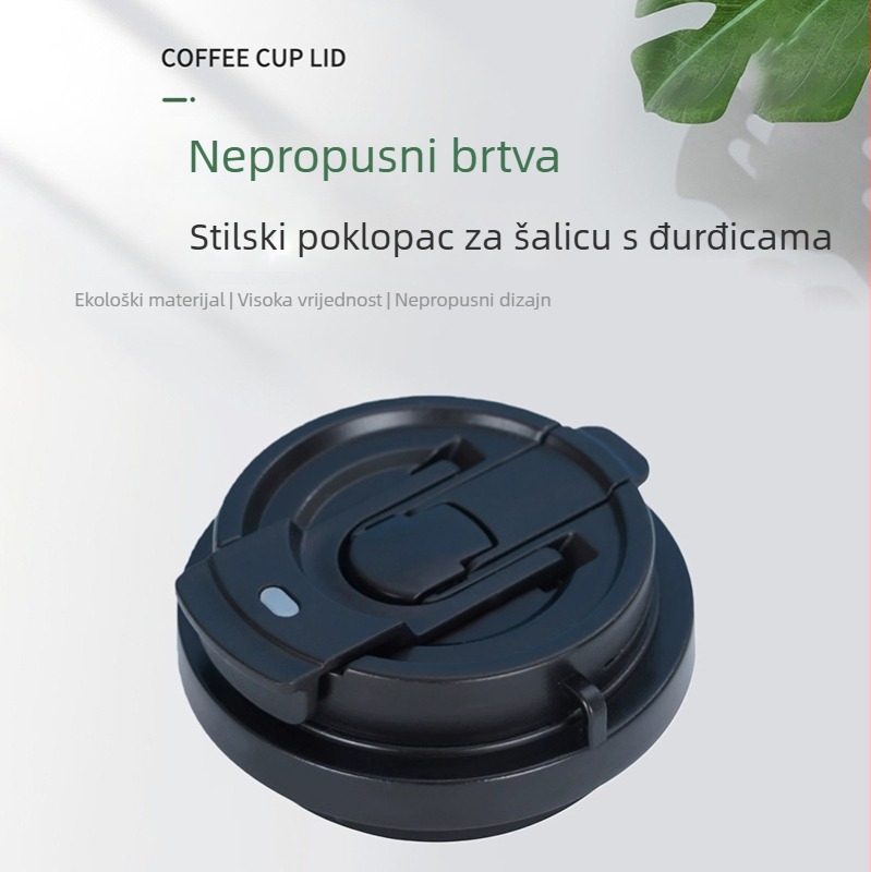 Novi stil poklop za čašu s velikim kapacitetom, izoliran, nepropustan i s nastavkom za slamku
