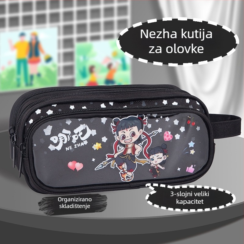 Pernica s tri sloja, velik kapacitet, sladak dizajn, otporna na mrlje i izdržljiva za učenike osnovne škole