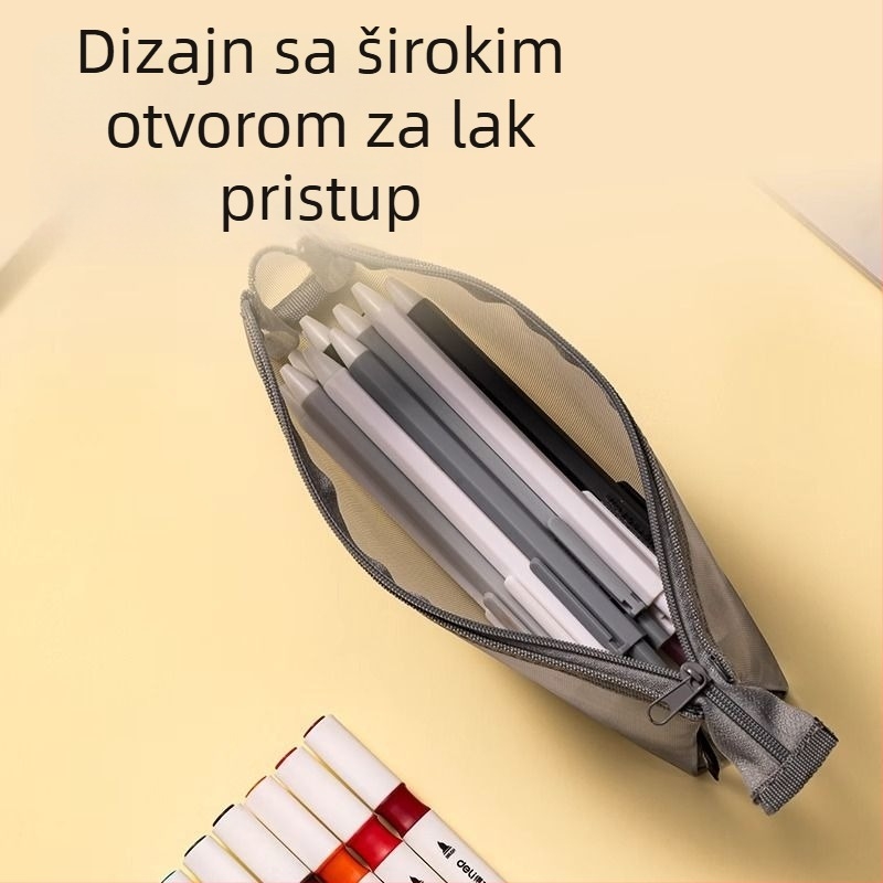 Deli prozirna mrežasta torbica za olovke BC347, za školu i ispite