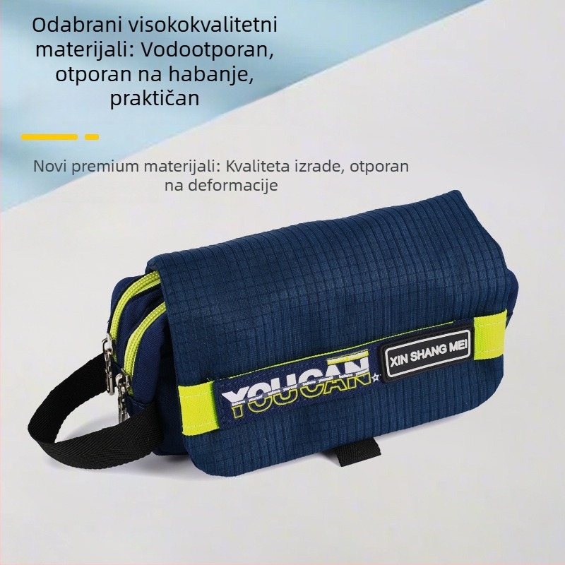 Boyi torbica za olovke velike kapacitete s ručkom, otporna na mrlje, višeslojno pohranjivanje, sportski stil, za učenike srednje škole i gimnazije