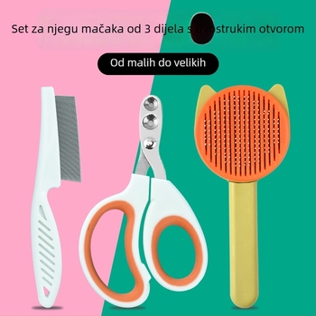 Set od tri komada škarica za nokte kućnih ljubimaca – škare za mačke, kliješta za kandže i češalj