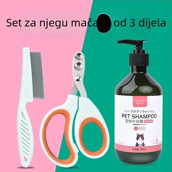 Set od tri komada škarica za nokte kućnih ljubimaca – škare za mačke, kliješta za kandže i češalj