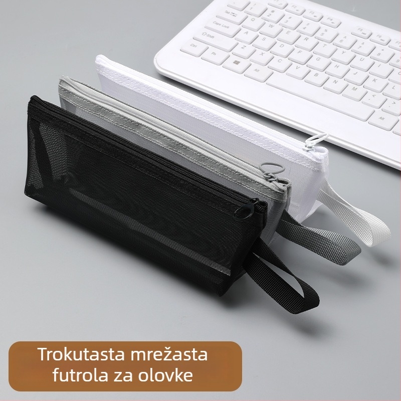 Mrežasti etui za olovke s velikim kapacitetom, prozirna školska torba za učenje, lagan i prenosiv organizator potrepština