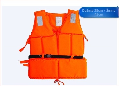 Životni prsluk za plovila, odrasla osoba, velika veličina, državna norma, visoka plovnost, za rafting i spašavanje