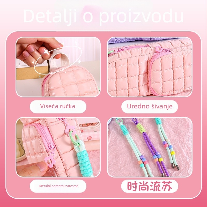 Pernica za učenike, velik kapacitet, dvostruki sloj, casual stil, višefunkcionalna