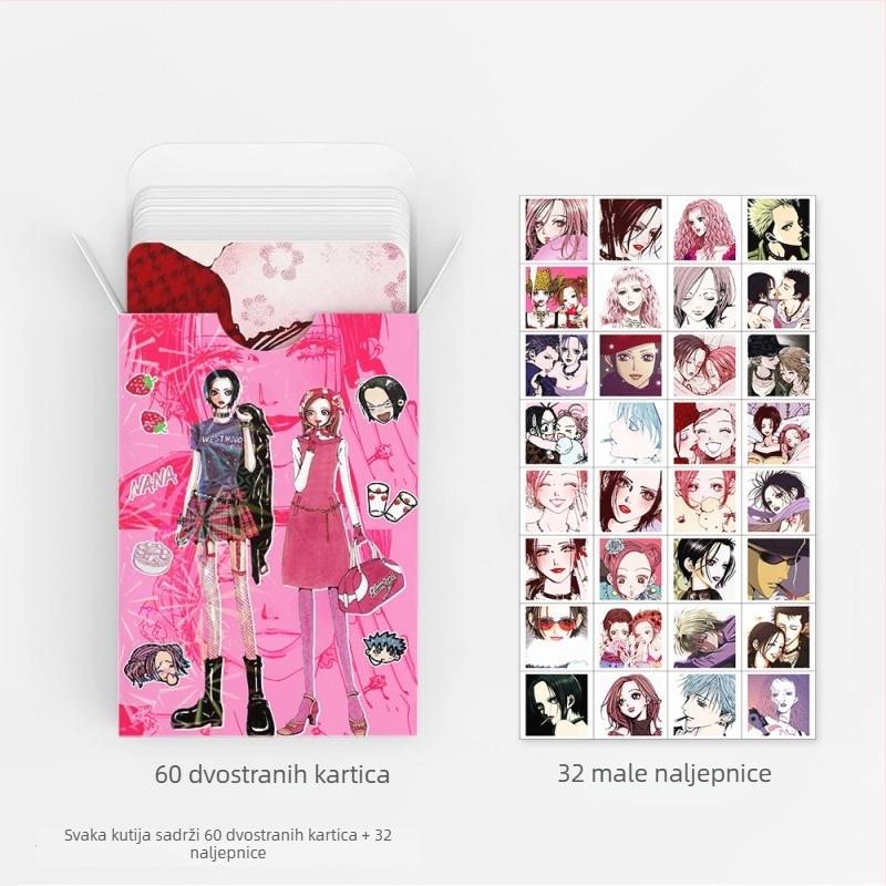 Nana 92 komada anime kartica: kartice visoke rezolucije, Nana naljepnice, 2D LOMO čestitke