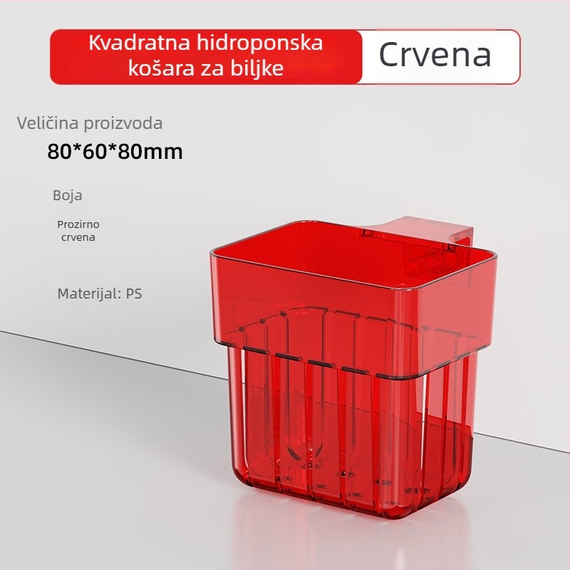 Akrilni hidroponski koš za akvarij, zidna dekoracija s vodnim biljem