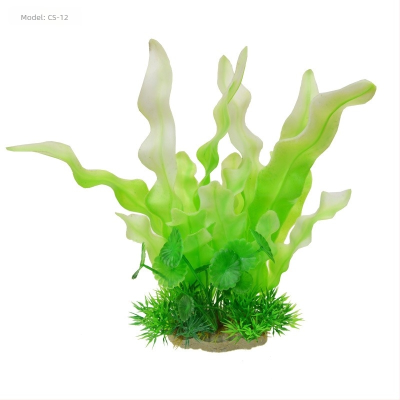 Yuzhijing Dekor krajolka akvarija – plastične umjetne vodene biljke za akvarij, 22 cm