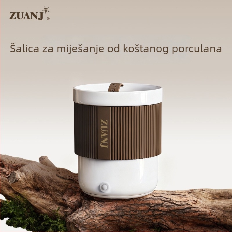 T1 punjiva keramička šejker šalica za kavu s automatskim miješanjem, poklopac, poklon za ured