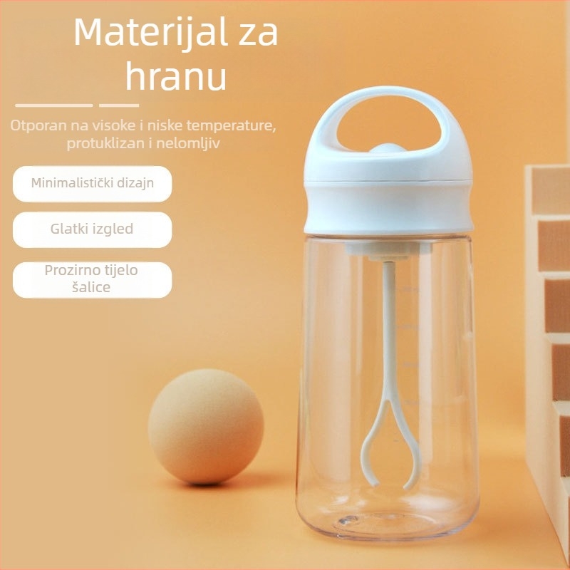 Visokotemperaturna plastična čaša za milkshake s držalom i mjernom skalom, potpuno automatski električni mikser