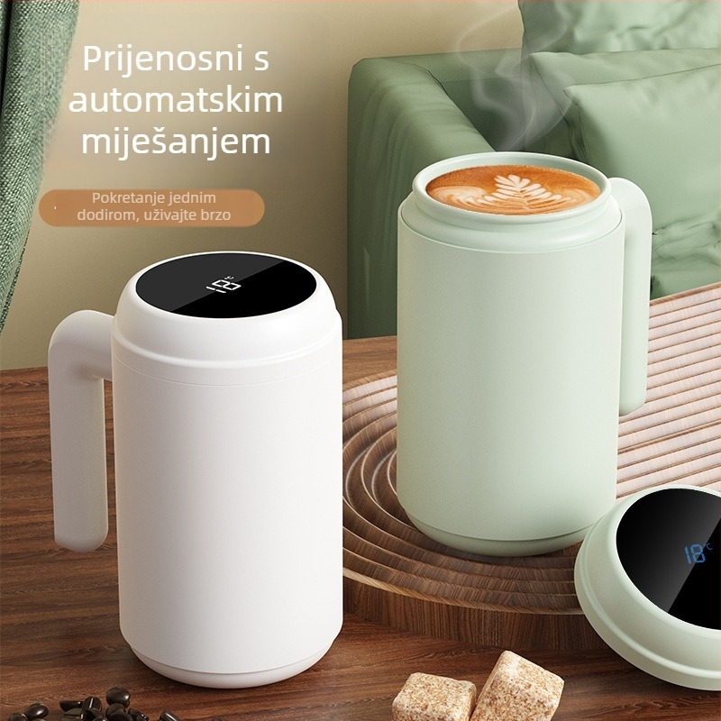 Šejker šašod od nehrđajućeg čelika 316 s digitalnim zaslonom, dvostruko stijenke izolacije, prijenosna za čaj i kavu