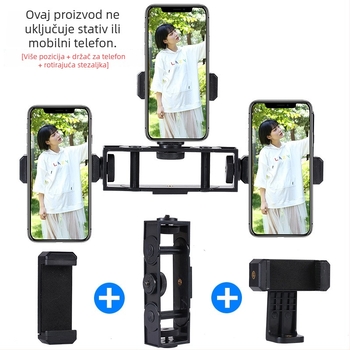 Stolni držač za telefon za live streaming s trodjelnim i dvopoložajnim držačem, prijenosni višenamjenski stativ