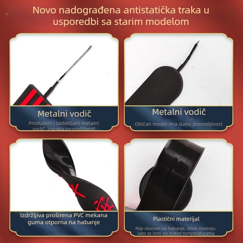 Automobilski antistatički uzemljivački pojas, uređaj za isticanje statičkog naboja, uzemljiva traka, antistatička užad za ispušnu cijev, pribor