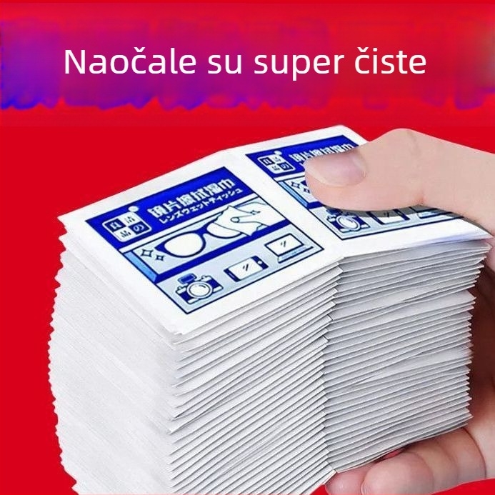 Jednokratne maramice za čišćenje naočala i leća, uklanjanje prašine i ulja, prijenosne maramice za brzo sušenje leća za mobilne telefone i fotoaparate