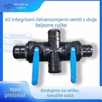 Glavna linija za kapljično navodnjavanje promjera 2,5 inča, s troje-puta spojem i integriranim četverostrukim ventilu