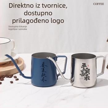 Kovana od nehrđajućeg čelika gooseneck posuda za kavu pour-over s dugim izljevom i filtrom za kavu, za kućnu upotrebu