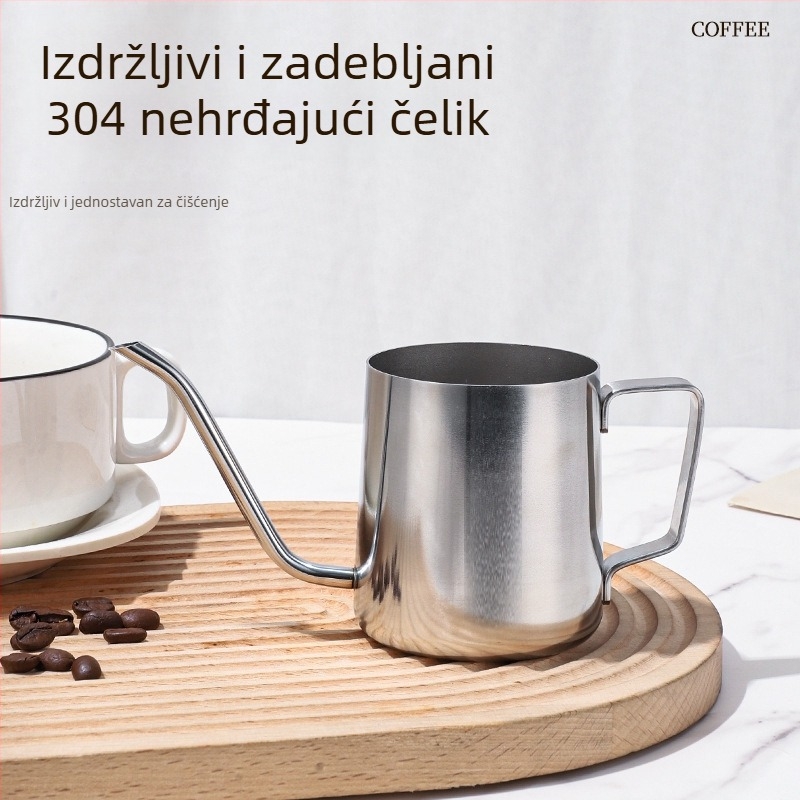 Kovana od nehrđajućeg čelika gooseneck posuda za kavu pour-over s dugim izljevom i filtrom za kavu, za kućnu upotrebu