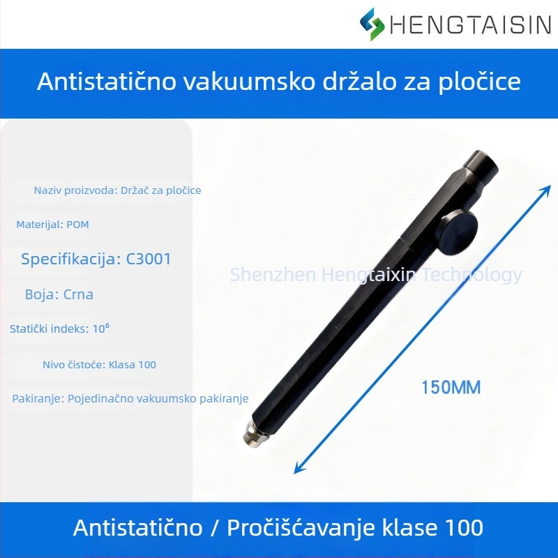 Vakuumska olovka za wafere, POM materijal, anti‑statik, otporan na kiseline i baze, model C3001, promjer 12 mm