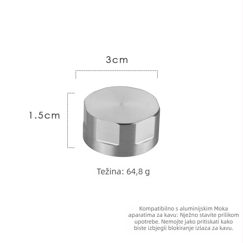 Aluminijski zaštitni kapak protiv prskanja za moka posudu, 304 nehrđajući čelik, mogući prilagođeni logotip