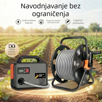 Pumpa za zalijevanje s litijskom baterijom za vrt, poljoprivredu i kućnu upotrebu; punjiva pumpa za vodu; visokotlačni čistač za automobile