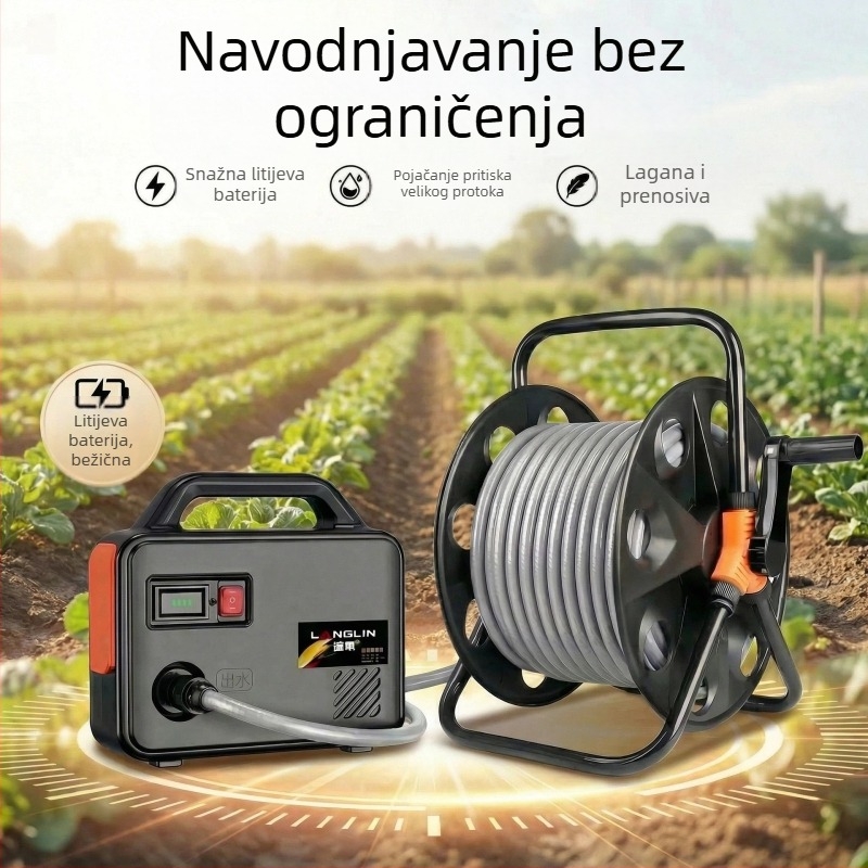 Pumpa za zalijevanje s litijskom baterijom za vrt, poljoprivredu i kućnu upotrebu; punjiva pumpa za vodu; visokotlačni čistač za automobile