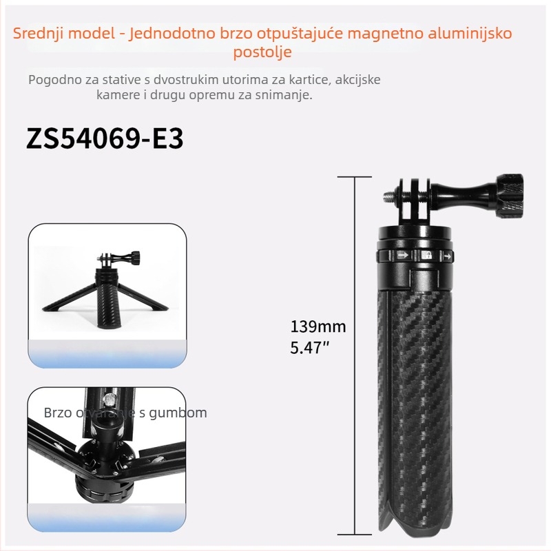 Mini stativ sa gimbal stabilizatorom za live streaming, otvaranje jednim dodirom, Pocket4 produžni selfie štap