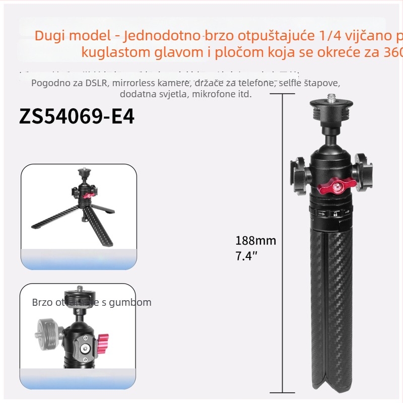 Mini stativ sa gimbal stabilizatorom za live streaming, otvaranje jednim dodirom, Pocket4 produžni selfie štap