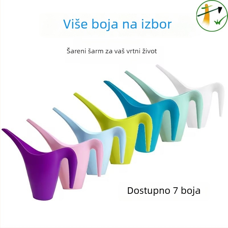 Zalijevka za zalijevanje s dugim izljevom, plastična, višebojna, 1L/1.8L