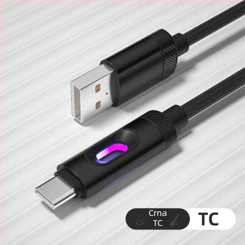 Dk USB-C i Micro-USB kabel za brzo punjenje, silikonski, duljina 1–2 m, crna