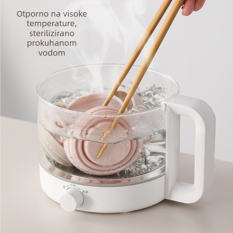 FaSoLa prijenosna silikon čaša — sklopiva čaša za vodu za vanjska putovanja, čaša za ispiranje usta i čaša za četkicu za zube
