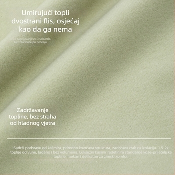Ženski dvostruki kašmir temeljni sloj s ugrađenom jastučićem za prsa, okrugli izrez, dugi rukavi, antibakterijski, topao, bez grudnjaka, jesen-zima, 10A
