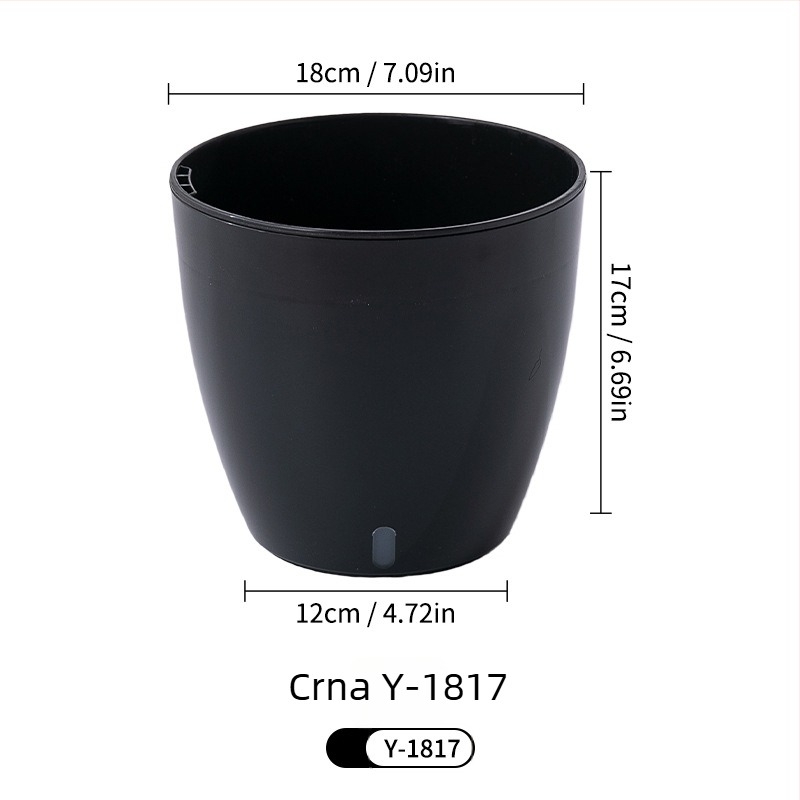 Unutarnji minimalistički lonac za samozalijevanje s debelim plastičnim spremnikom vode, stolni dekorativni lonac