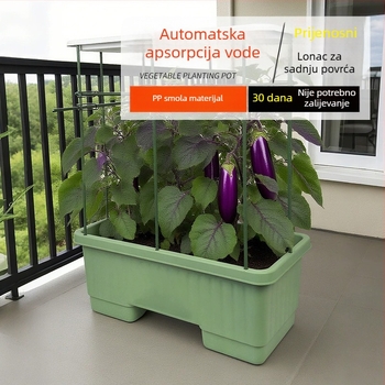 Plastične posude s ogrdom za kućni dekor, pogodne za stolne i podne posude, za sukulente, kućno vrtlarenje i balkon