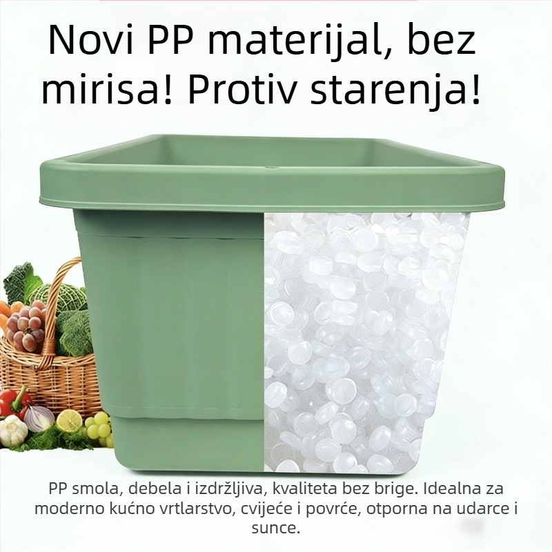 Plastične posude s ogrdom za kućni dekor, pogodne za stolne i podne posude, za sukulente, kućno vrtlarenje i balkon