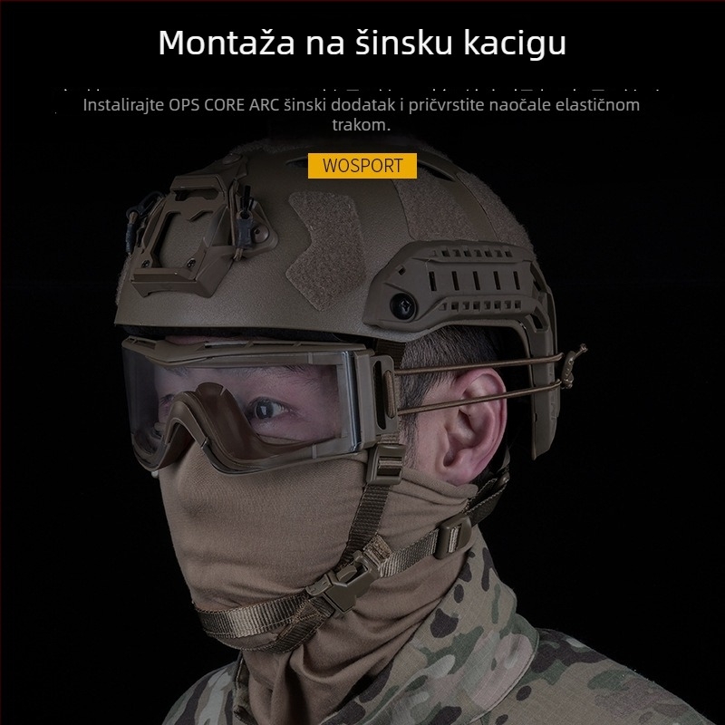 WOSPORT W810 taktičke zaštitne naočale, više načina nošenja, kompatibilne s kacigom za vožnju biciklom na otvorenom