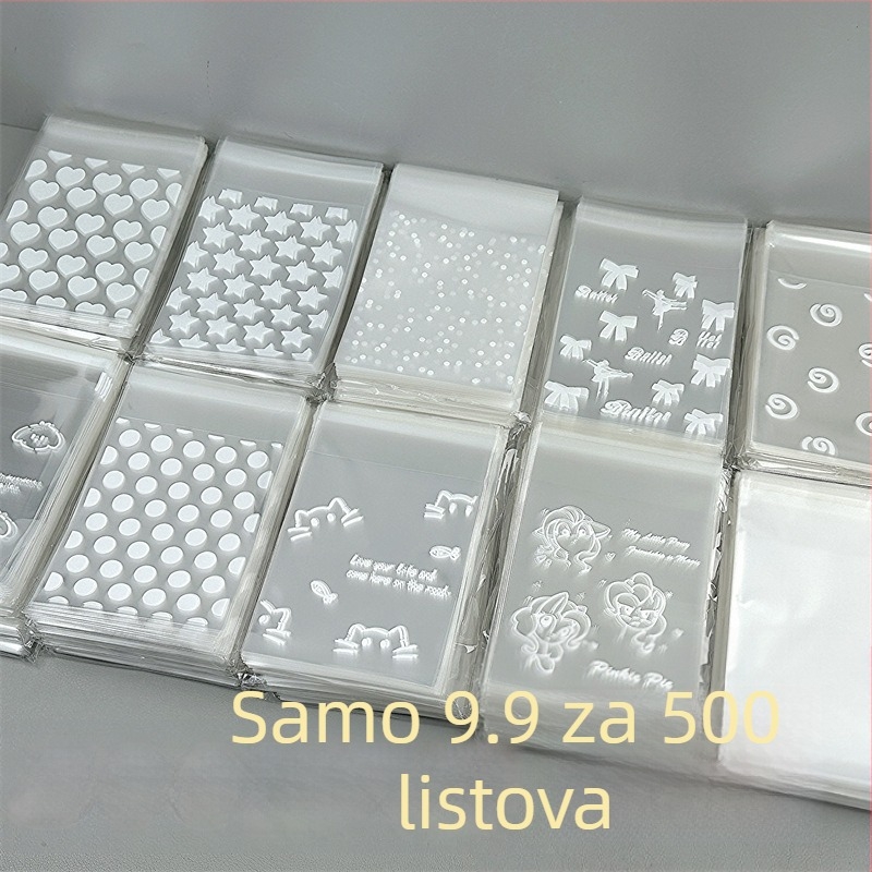 Samozatvarajuće prozirne OPP vrećice za male kartice, pakiranje nakita, Instagram stil