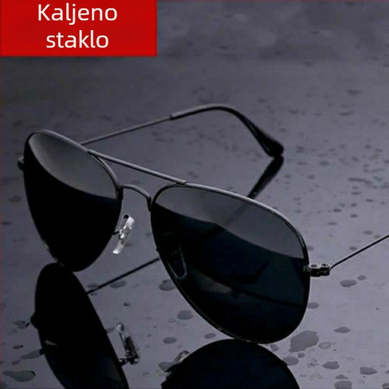 Unisex sunčane naočale s lećama od kaljenog stakla, moderan dizajn, UV zaštita, za vožnju