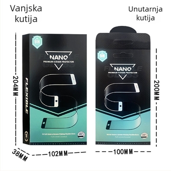 Na skladištu: novi 10-u-1 paket kartonske kutije za zaštitne folije zaslona mobitela, neutralni brend, 10 komada u velikoj kutiji