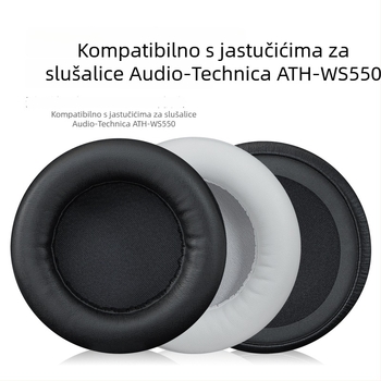 Zamjenski navlaci za Audio-Technica ATH-WS550/WS550IS: jastučići za uši, navlake od pjene i kožne navlake