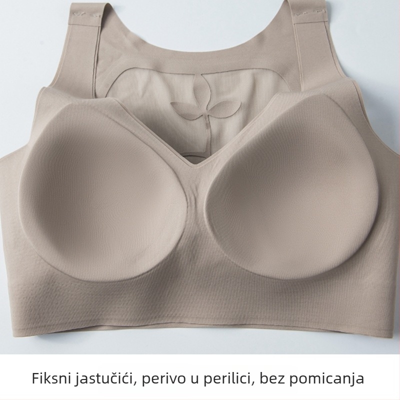 Happy Tree Bezšivni grudnjak s mekom podrškom, Push-Up učinak, čvrste košarice, integrirana vest-za- leđa, protiv opuštanja dojki