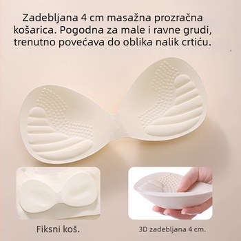Ženski sportski grudnjak za jogu s visokom elastičnošću i nude osjećajem, 3/4 košarice, fitness top bez rukava