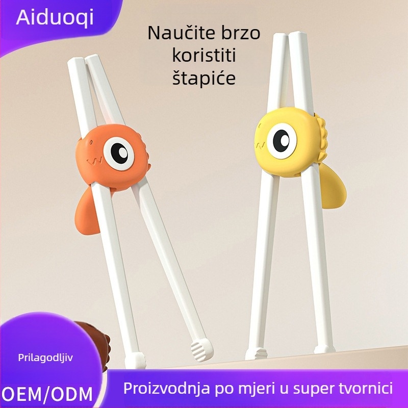 Ai Duoqi Djeca Učenje Štapića Za Jelo – Štapići Za Učenje S Motivom Tigra, Set Za Vježbanje Jedenja, Za Djecu 2–12 Godina