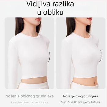 Ljetni grudnjak za manje grudi, push-up efekt, tanak i prozračan, bezšiven, bez čeličnih krugova, nježna podrška, protiv opuštanja grudi