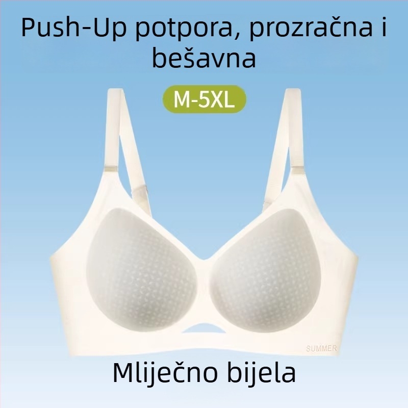 Ljetni grudnjak za manje grudi, push-up efekt, tanak i prozračan, bezšiven, bez čeličnih krugova, nježna podrška, protiv opuštanja grudi